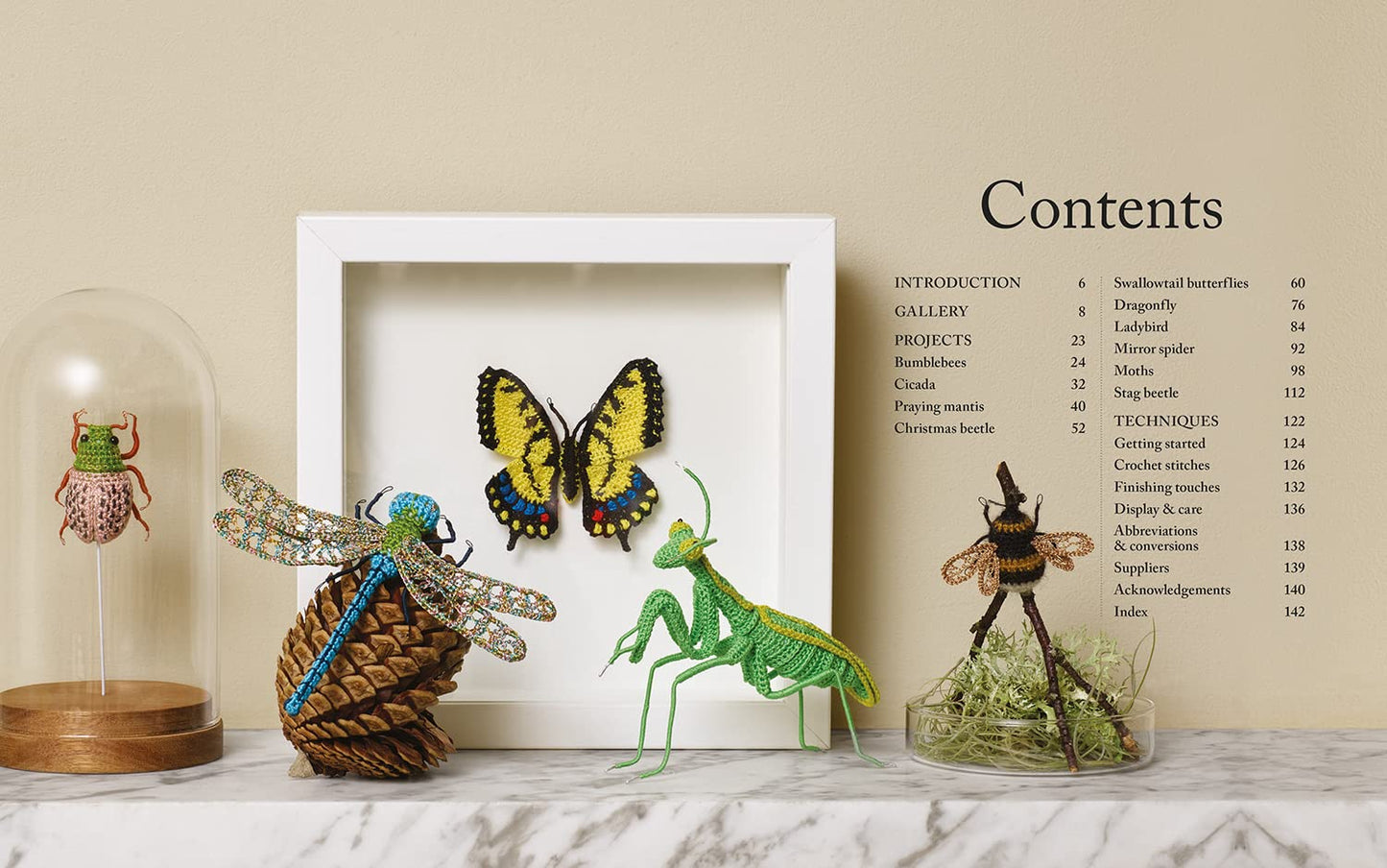 Crocheted Bees, Bugs and Butterflies