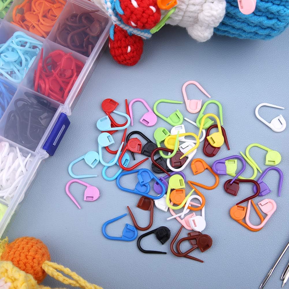LUNARM 315 Pieces Stitch Markers, Colorful Stitch Locking Clip for Knitting and Crochet
