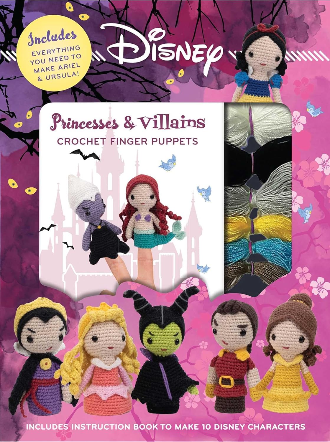 Disney Crochet Finger Puppets: Princess vs Villains