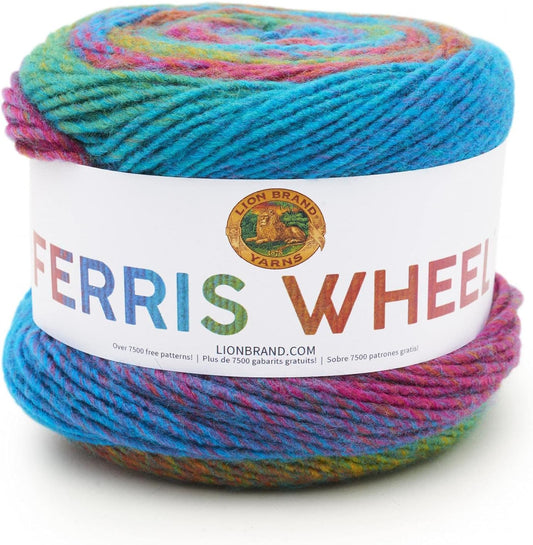 Lion Brand Yarn Ferris Wheel Roving Multicolor Yarn for Knitting and Crochet